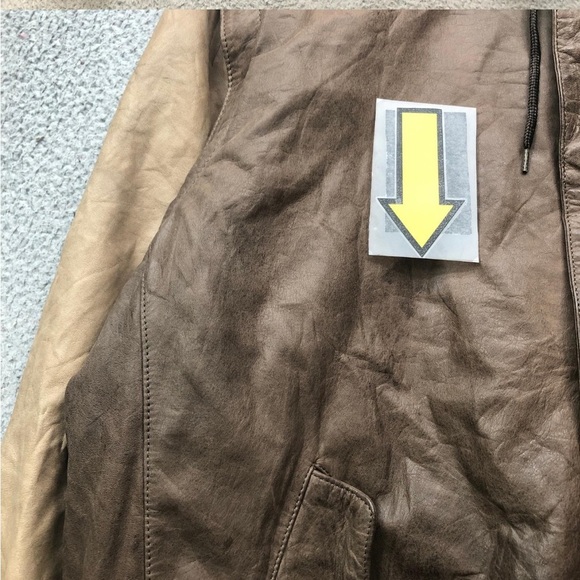 Men's Two-Tone Bomber Jacket - Brown - Picture 6 of 8